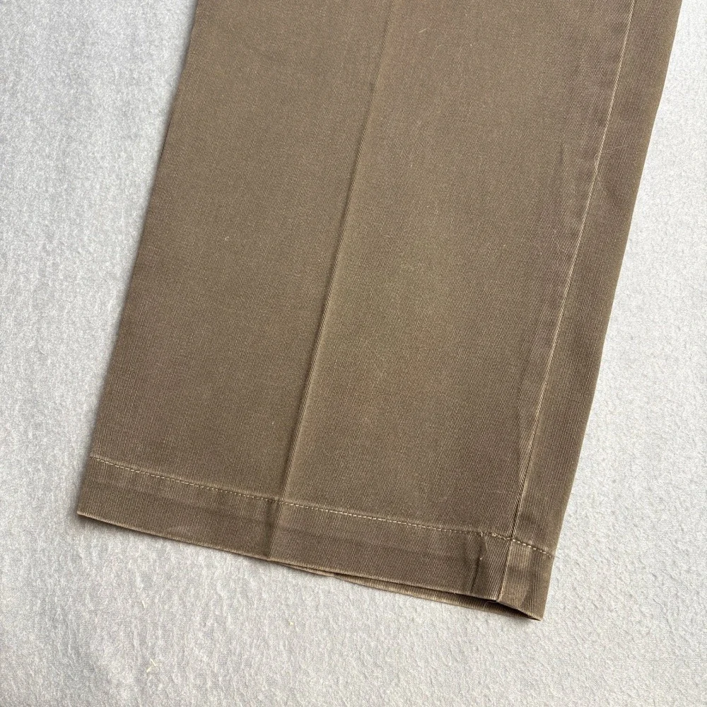 Polo Ralph Lauren Andrew Pant Mens 40x30 Brown Cotton Pleated Chino Trousers
